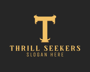 Restaurant Bar Steakhouse Letter T logo design