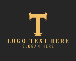 Restaurant Bar Steakhouse Letter T Logo