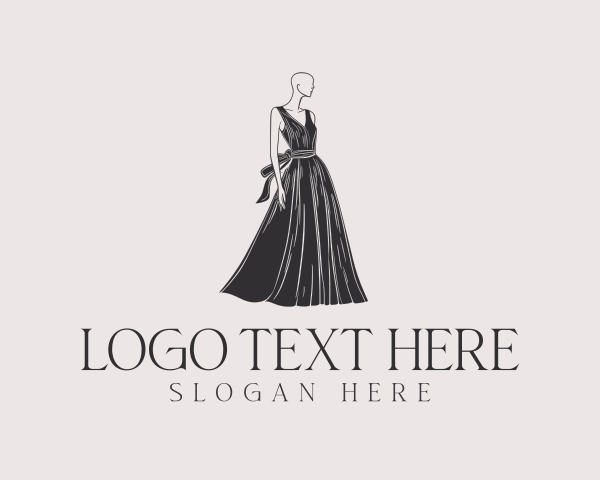 Runway - Couture Gown Fashion logo design