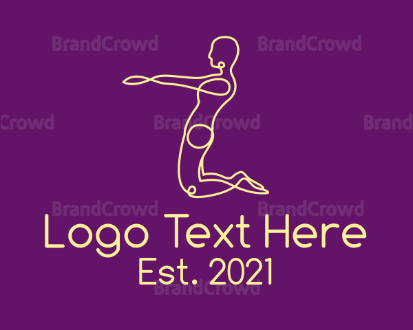Yoga Pose Outline Logo