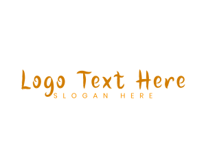 Artistic - Orange Artistic Wordmark logo design
