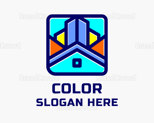 Colorful House Real Estate Logo