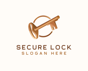 Lock - Key Security Lock logo design