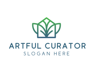 Green Abstract Leaf logo design