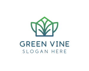 Green Abstract Leaf logo design