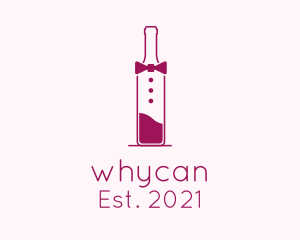 Wine Tasting - Suit Red Wine Bottle logo design
