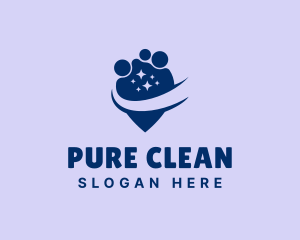 Cleaning Wash Location logo design