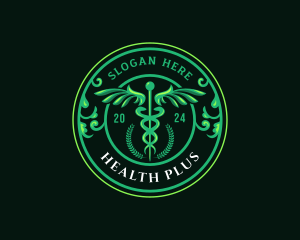 Medical Caduceus Wings logo design