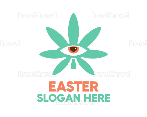 Cannabis Leaf Eye Logo