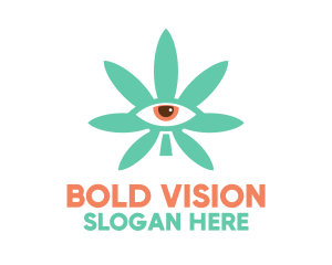 Cannabis Leaf Eye logo design