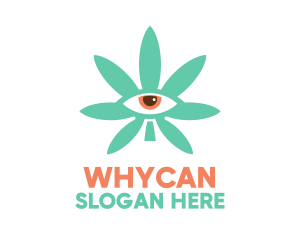 Therapy - Cannabis Leaf Eye logo design