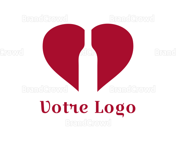 Wine Bottle Lover Logo