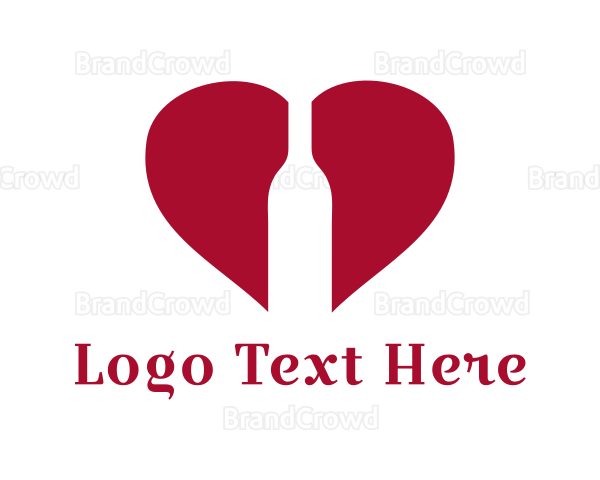 Wine Bottle Lover Logo