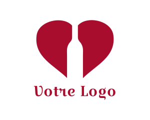 Red Wine - Wine Bottle Lover logo design