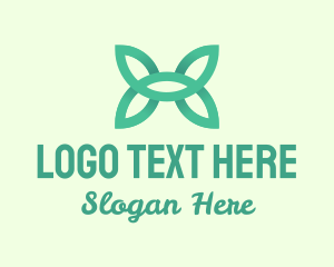 Green - Organic Leaf Wings logo design