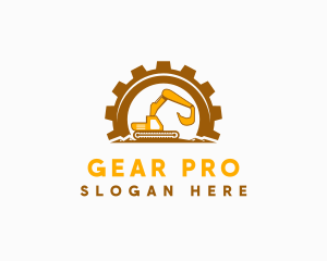 Gear - Gear Excavator Machinery logo design