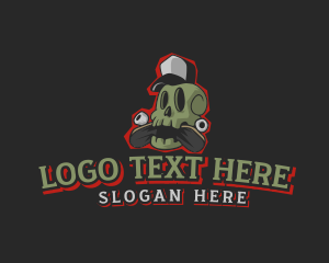 Mascot - Skull Hat Skateboard logo design