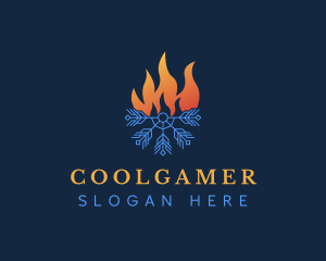 Ice - Flame Cold Snow logo design