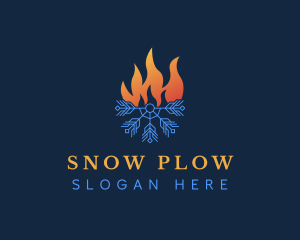 Flame Cold Snow logo design