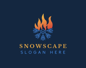 Snow - Flame Cold Snow logo design