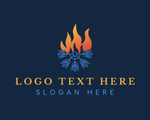 Snow - Flame Cold Snow logo design