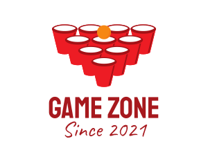 Beer Pong Game logo design