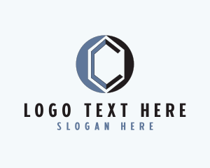 Geometric - Diamond Circle Letter C logo design