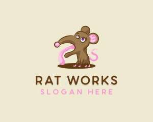 Rat - Thirsty Rat Mice logo design