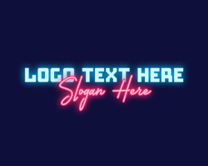 Retro - Cyber Neon Digital logo design