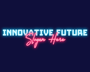 Future - Cyber Neon Digital logo design