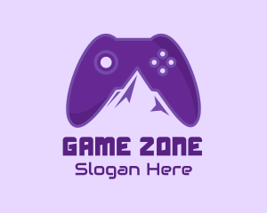 Violet Mountain Game Controller logo design