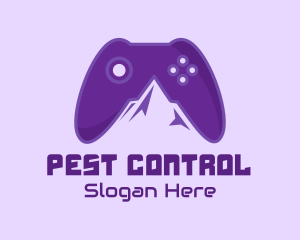 Violet Mountain Game Controller logo design