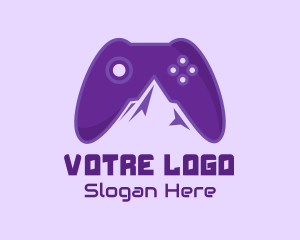 Controller - Violet Mountain Game Controller logo design