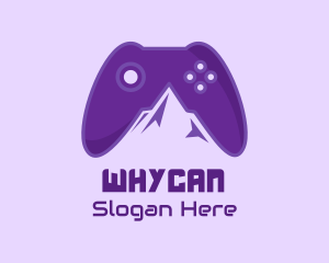 Streamer - Violet Mountain Game Controller logo design