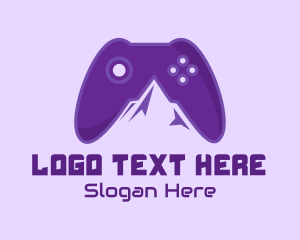 Video Game - Violet Mountain Game Controller logo design