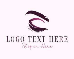 Beautiful - Cosmetic Eyelashes Beauty logo design