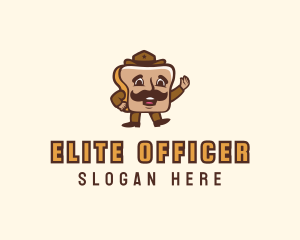 Officer - Toast Bread Sheriff logo design