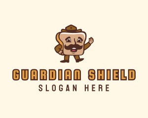 Policeman - Toast Bread Sheriff logo design