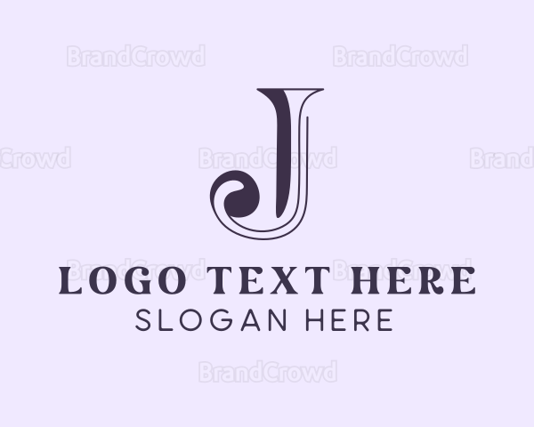 Jewelry Boutique Letter J Logo