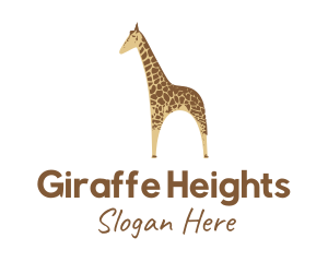 Giraffe - Wild Giraffe Zoo logo design