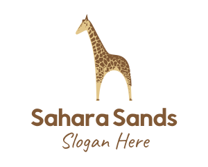 Sahara - Wild Giraffe Zoo logo design