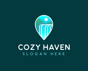 Accommodation - Waterfall Outdoor Travel logo design