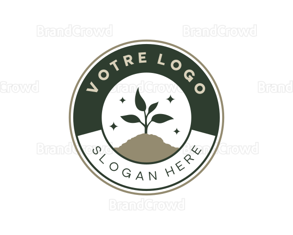 Plant Sprout Agriculture Logo