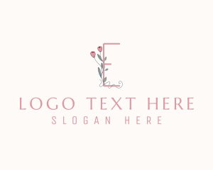 Letter E - Floral Boutique Letter E logo design