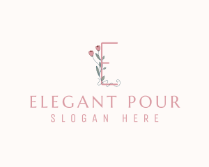 Floral Boutique Letter E logo design