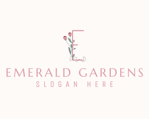 Floral Boutique Letter E logo design