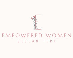 Floral Boutique Letter E logo design