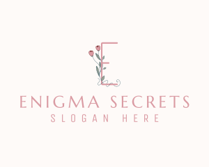 Floral Boutique Letter E logo design