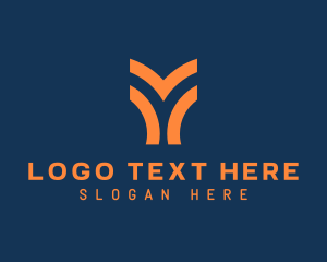 Orange - Sporty Letter Y logo design