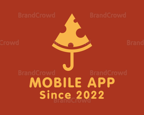 Cheese Pizza Umbrella Logo